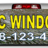 Rear View Window Graphic Decal Sticker, Window Service 1